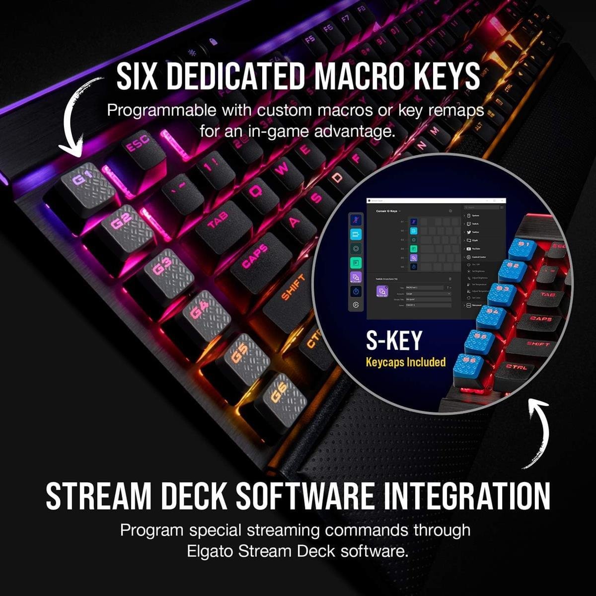 Corsair K95 RGB Platinum XT Mechanical Gaming Keyboard 3 Corsair K95 RGB Platinum XT Mechanical Gaming Keyboard - Image 3