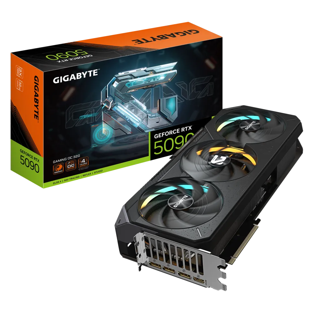 GIGABYTE RTX 5090 GAMING OC 32GB GDDR7 graphics card front view