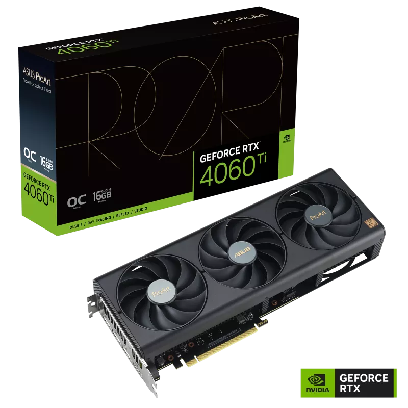 ASUS ProArt GeForce RTX 4060 Ti OC Edition 16GB 1 ASUS ProArt GeForce RTX 4060 Ti OC Edition 16GB