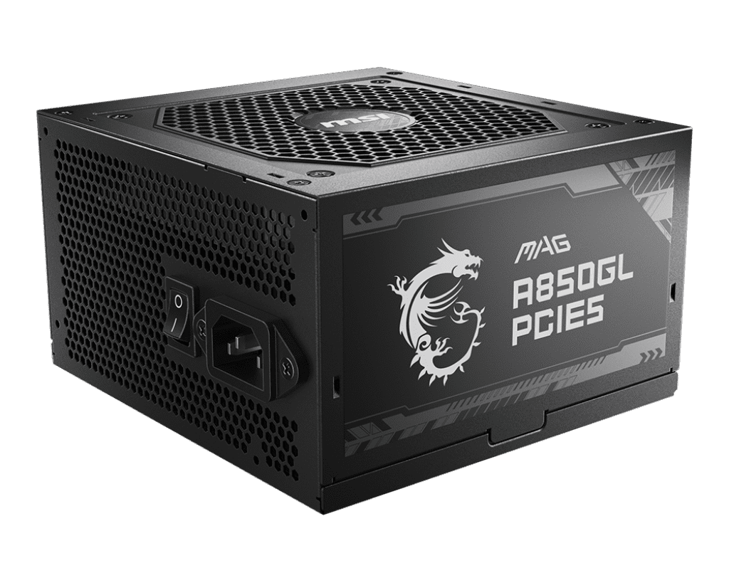 MSI MAG A850GL 850W 80+ Gold PSU – Fully Modular ATX Power Supply 1 MSI MAG A850GL PSU 850W 80+ Gold fully modular power supply