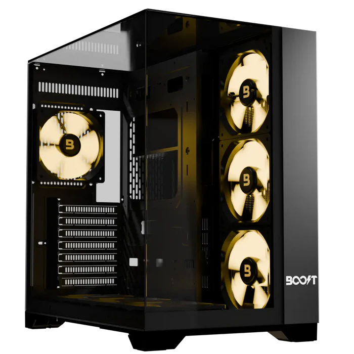 Boost Elite Series X200 Mid Tower Gaming Case – 4 ARGB Fans, Tempered Glass High Airflow - Image 2
