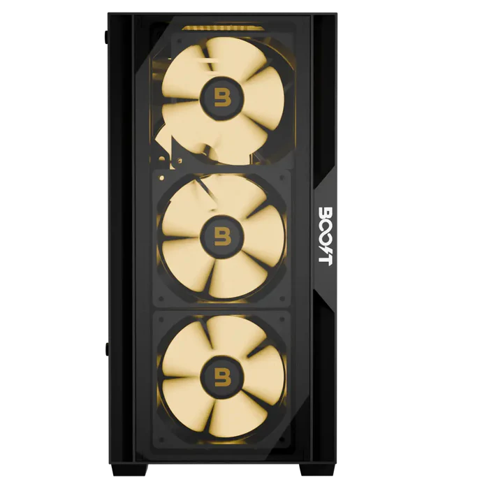 Boost Essential Series E200 Mid Tower Case – 4 Pre-Installed ARGB Fans Tempered Glass - Image 2