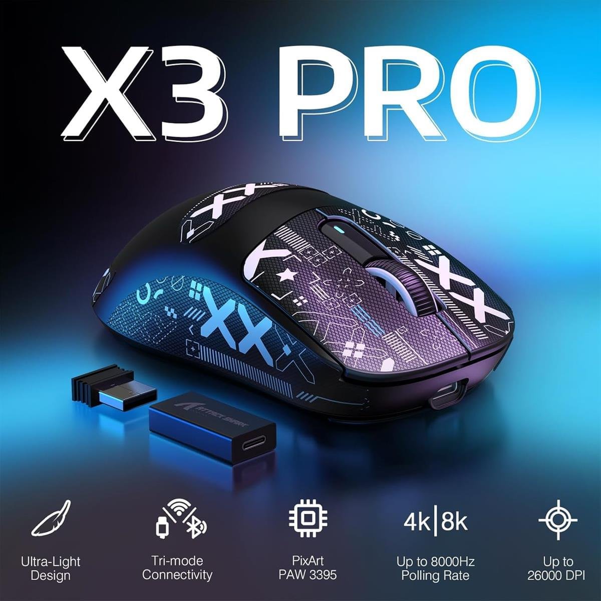 X3Pro Wireless Mouse — Attack Shark Lightweight RGB - Image 3