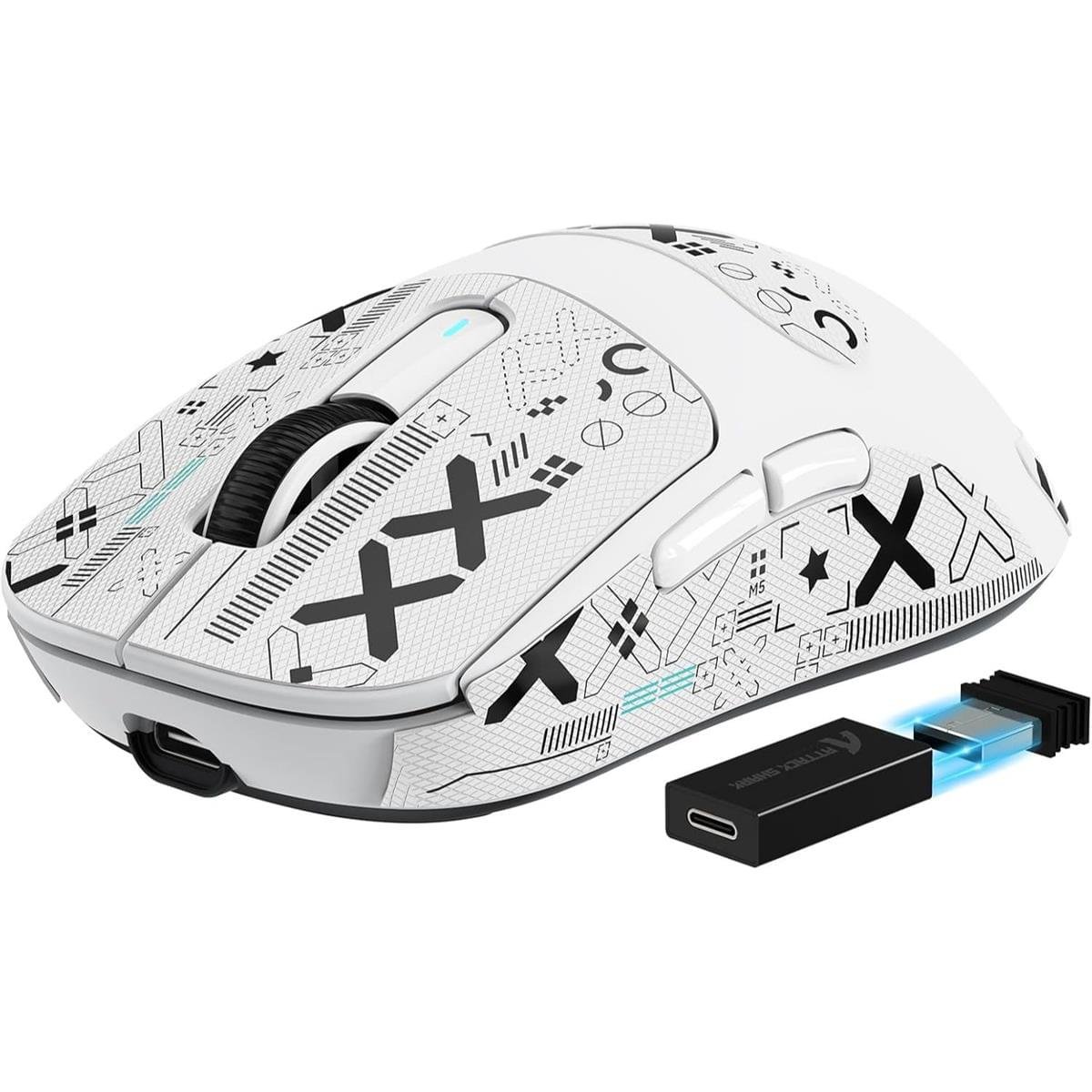 X3 Pro Wireless Mouse Attack Shark RGB White