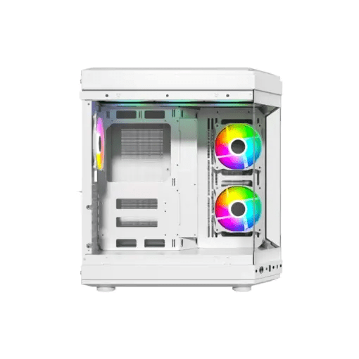 Thunder Carbon TGC-639W Mid Tower ATX Gaming Case – Tempered Glass RGB Fans - Image 3