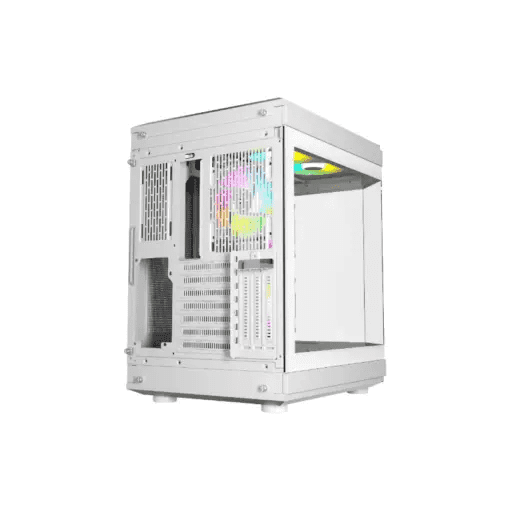 Thunder Carbon TGC-639W Mid Tower ATX Gaming Case – Tempered Glass RGB Fans - Image 4
