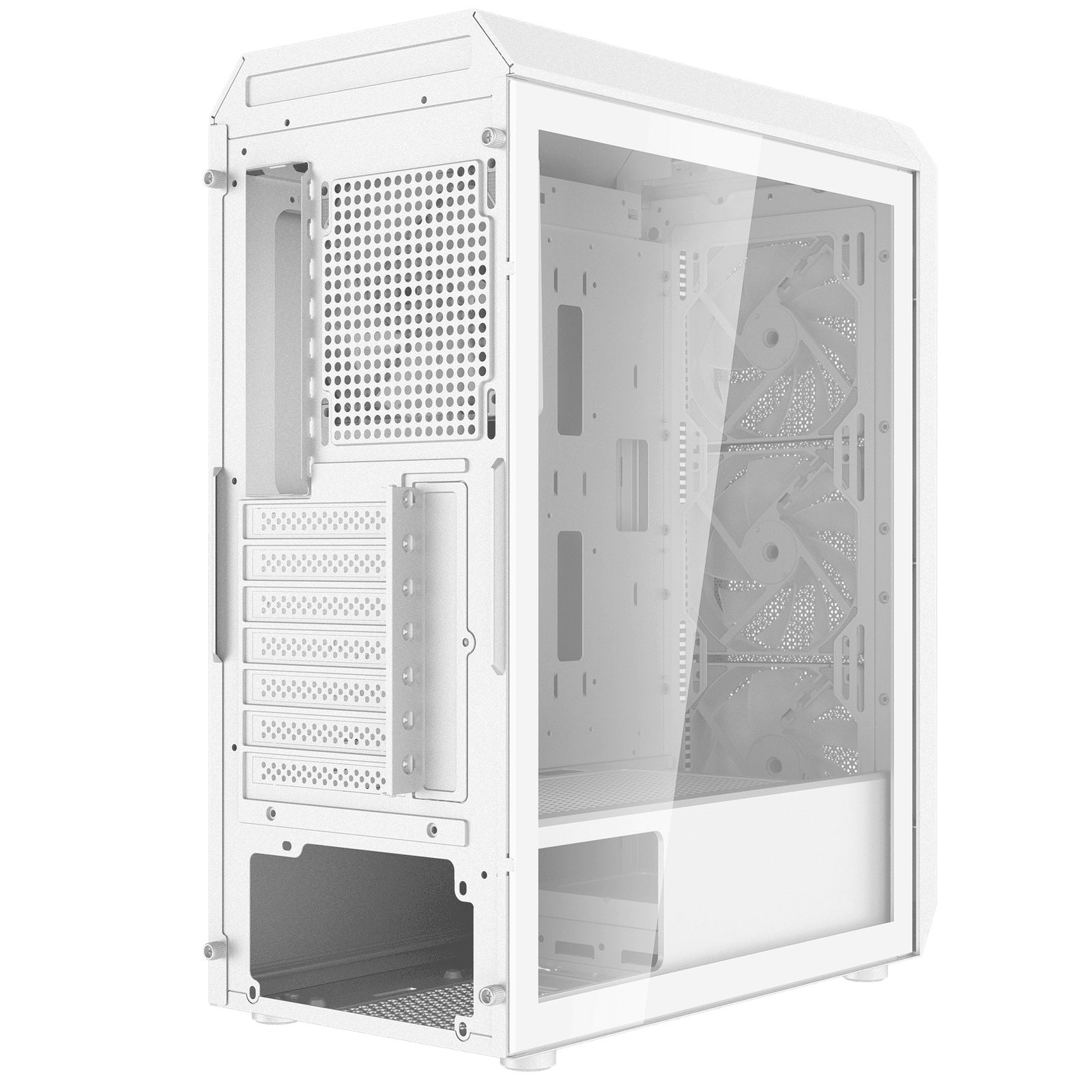 XPG VALOR AIR PLUS Mid-Tower Gaming Case – High Airflow, Pre-Installed Fans, Tempered Glass (WHITE) - Image 6