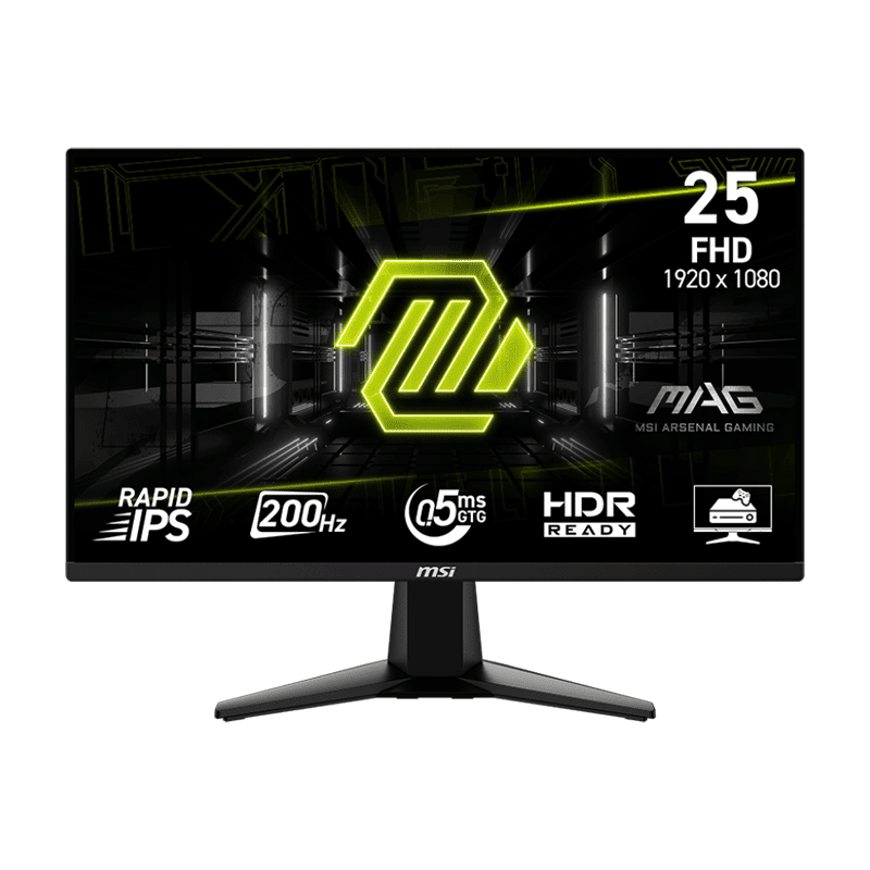MSI MAG 255F E20 25" 200Hz Rapid IPS Gaming Monitor | Smooth Performance 1 MSI MAG 255F E20 25 inch 200Hz Rapid IPS gaming monitor