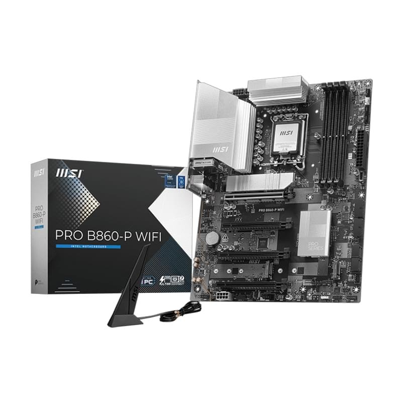 MSI PRO B860M-P WiFi Motherboard – DDR5 & WiFi 7 1 MSI PRO B860M-P WiFi DDR5 motherboard with PCIe 5.0