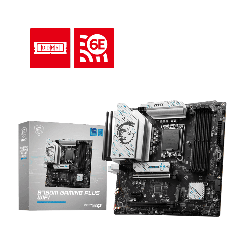 MSI B760M Gaming Plus WiFi Motherboard 1 MSI B760M Gaming Plus WiFi Motherboard