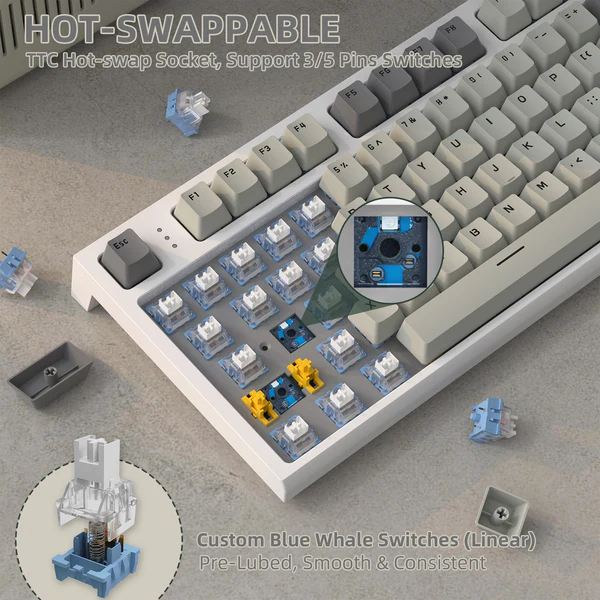 Attack Shark K86 Wireless RGB Mechanical Keyboard – 75% Tri‑Mode with Smart TFT Display - Image 6