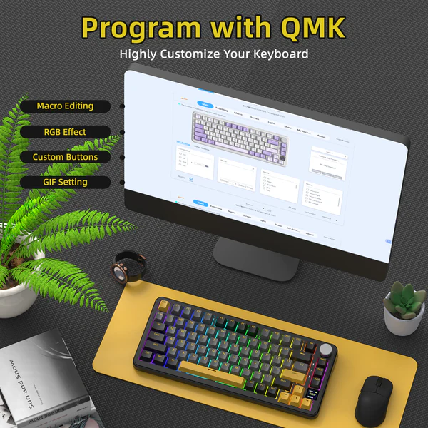 Attack Shark X85 Pro Wireless Mechanical Gaming Keyboard – 75% Tri‑Mode TKL with Smart TFT Screen 6 Attack Shark X85 Pro Wireless Mechanical Gaming Keyboard – 75% Tri‑Mode TKL with Smart TFT Screen - Image 6