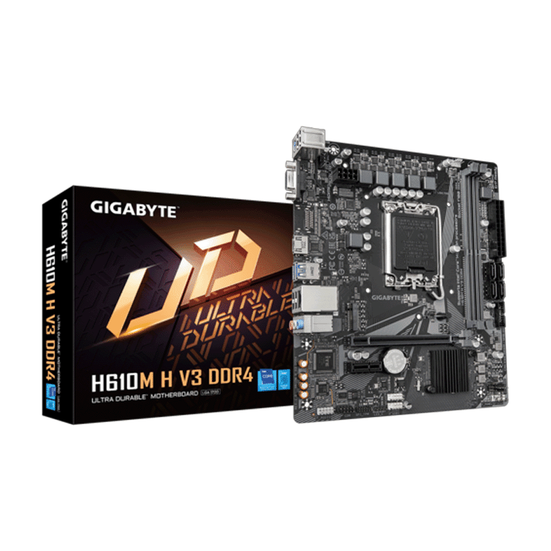 Gigabyte H610M-H V3 DDR4 Motherboard 1 Gigabyte H610M-H V3 DDR4 Motherboard