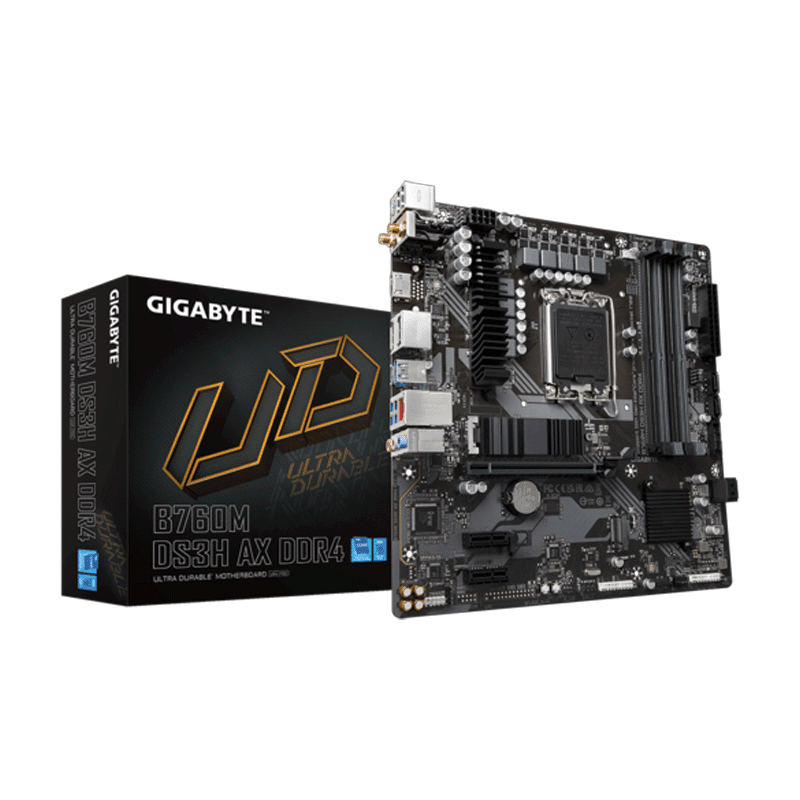 Gigabyte B760M DS3H AX DDR4 Motherboard 1 Gigabyte B760M DS3H AX DDR4 Motherboard