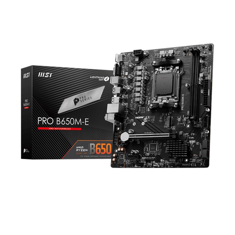 MSI B650M‑E AMD B650 Micro‑ATX motherboard board