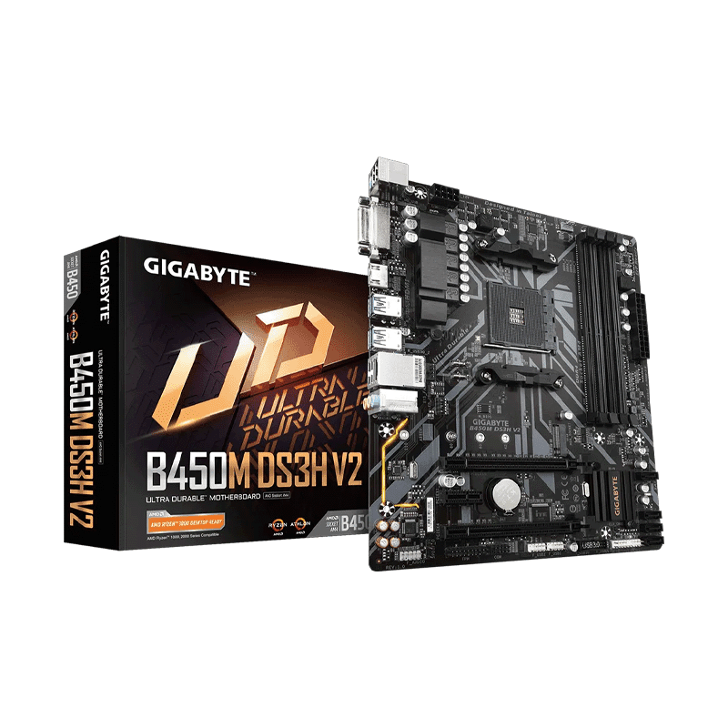 GIGABYTE B450M DS3H V2 AMD B450 Micro‑ATX motherboard board