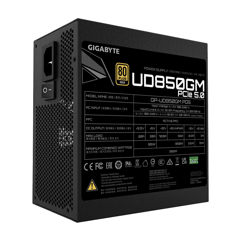 Gigabyte UD850GM PG5 850W 80+Gold Fully Modular PSU 2 Gigabyte UD850GM PG5 850W 80+Gold Fully Modular PSU - Image 2