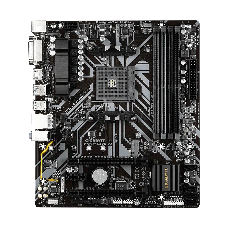 GIGABYTE B450M DS3H V2 AMD B450 Micro‑ATX Motherboard – Reliable Budget AM4 Board 2 GIGABYTE B450M DS3H V2 AMD B450 Micro‑ATX Motherboard – Reliable Budget AM4 Board - Image 2