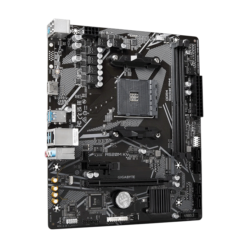 A520M K DDR4 Motherboard – Gigabyte AMD AM4 Micro‑ATX Board - Image 3