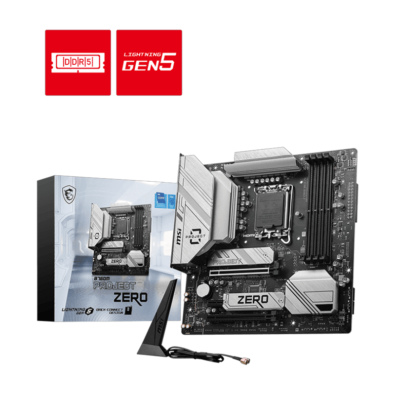MSI B760M PROJECT ZERO motherboard Intel B760 Micro‑ATX board