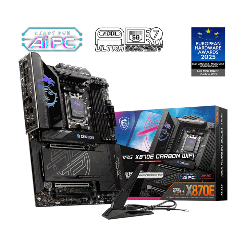 MSI MAG X870E CARBON WIFI motherboard AMD X870E ATX board