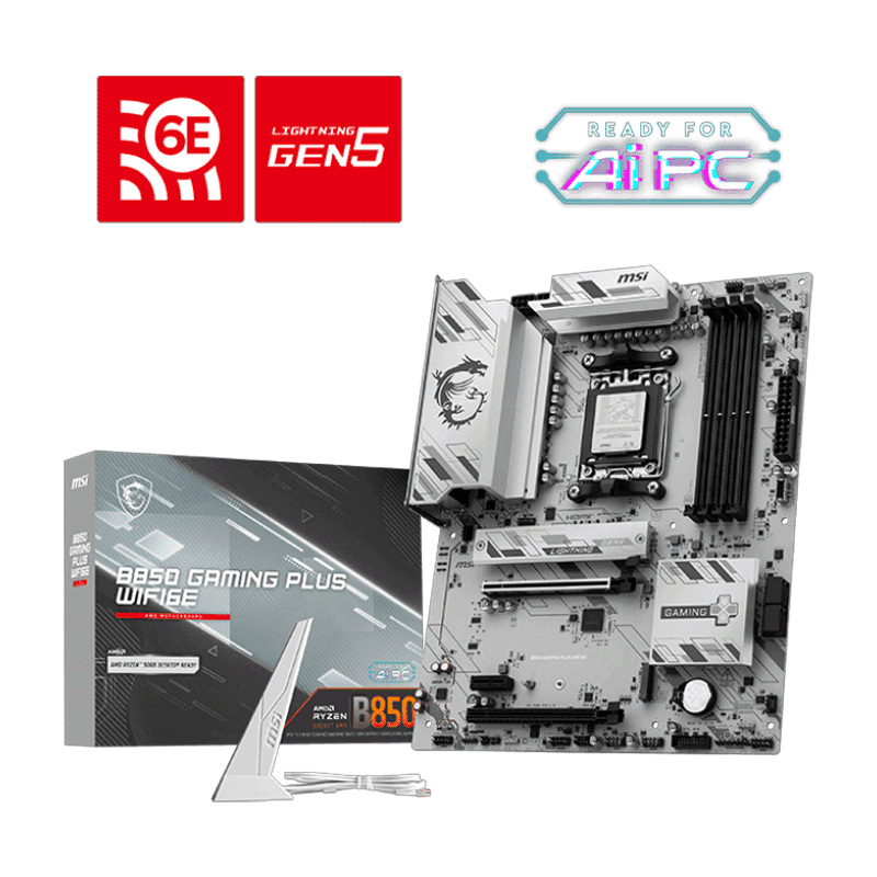 MSI B850 GAMING PLUS WIFI 6E Intel B850 ATX Motherboard 1 MSI B850 GAMING PLUS WIFI 6E motherboard AMD B850 ATX board