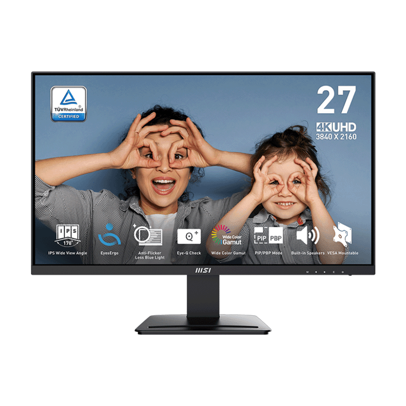 MSI PRO MP273U 27" 4K UHD IPS Business Monitor | Professional Display 1 MSI PRO MP273U 27 inch 4K UHD IPS business monitor