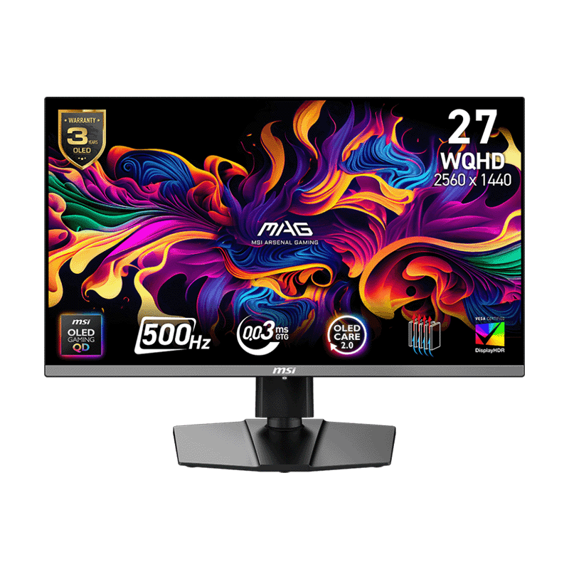 MSI MAG 272QP 27" QD-OLED WQHD 500Hz Gaming Monitor | Ultra-Fast OLED 1 MSI MAG 272QP 27 inch QD-OLED WQHD gaming monitor