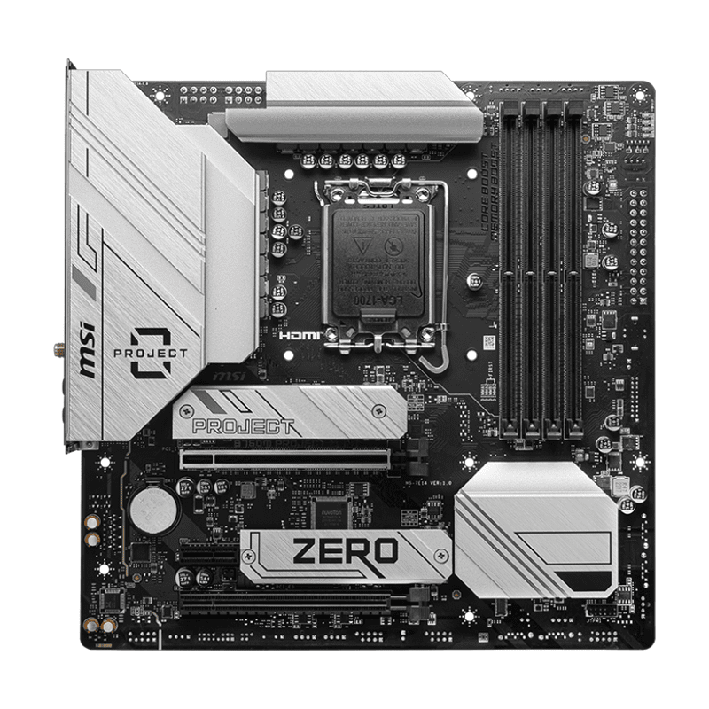 MSI B760M PROJECT ZERO Intel B760 Micro‑ATX Motherboard – Compact Performance DDR5 Board - Image 2