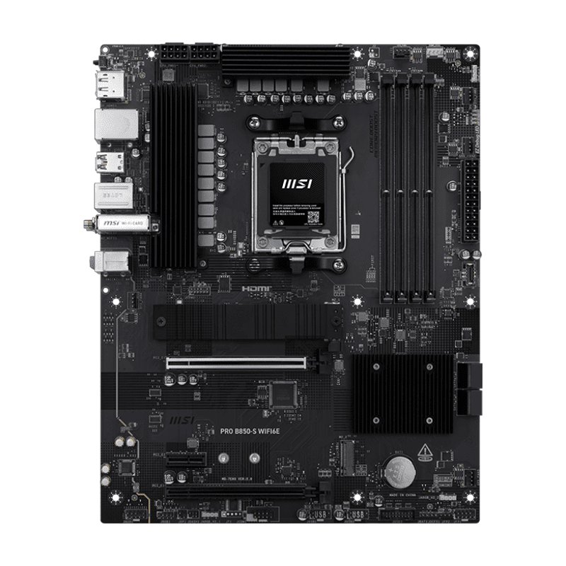 MSI PRO B850‑S WIFI 6E Intel B850 Micro‑ATX Motherboard – High‑Performance AM5 Board 2 MSI PRO B850‑S WIFI 6E Intel B850 Micro‑ATX Motherboard – High‑Performance AM5 Board - Image 2