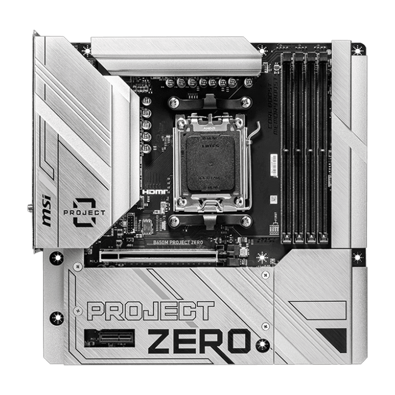 MSI B650M PROJECT ZERO AMD B650 Micro-ATX Motherboard - Image 2