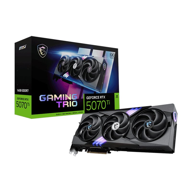 MSI GeForce RTX 5070 Ti 16GB Gaming Trio OC Graphics Card 1 MSI RTX 5070 Ti Gaming Trio OC 16GB graphics card