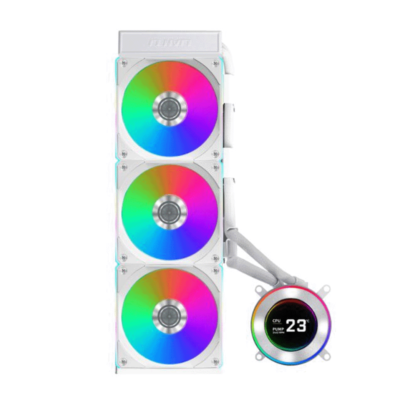 Lian Li HydroShift II LCD‑C 360CL White 360mm AIO Cooler | IPS LCD Display & High‑Performance Cooling 2 Lian Li HydroShift II LCD‑C 360CL White 360mm AIO Cooler | IPS LCD Display & High‑Performance Cooling - Image 2