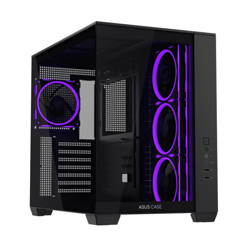 ASUS A32 PLUS ATX Case – High Airflow PC Case 1 ASUS A32 PLUS ATX case with ARGB fans