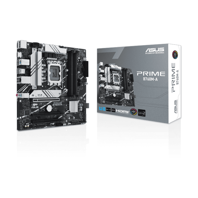 ASUS Prime B760M-A DDR5 LGA1700 Micro-ATX motherboard front view