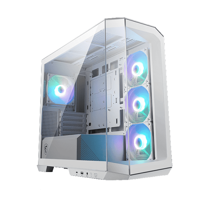MAG PANO M100R PZ White MSI Mid Tower PC Case 1 MSI MAG PANO M100R PZ White panoramic PC case