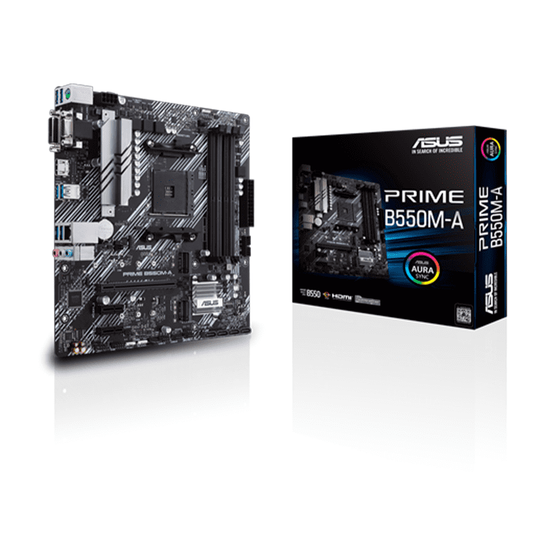 ASUS Prime B550M‑A DDR4 AM4 Micro‑ATX motherboard front view