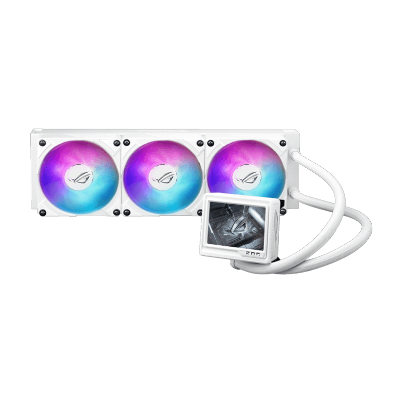 ROG RYUJIN III 360 ARGB Extreme White Edition – Liquid Cooler 1 ROG RYUJIN III 360 ARGB Extreme White Edition front view