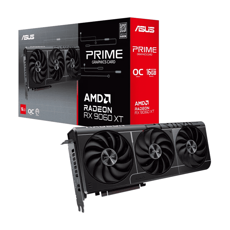 ASUS Prime Radeon RX 9060 XT 16GB GDDR6 OC Edition graphics card