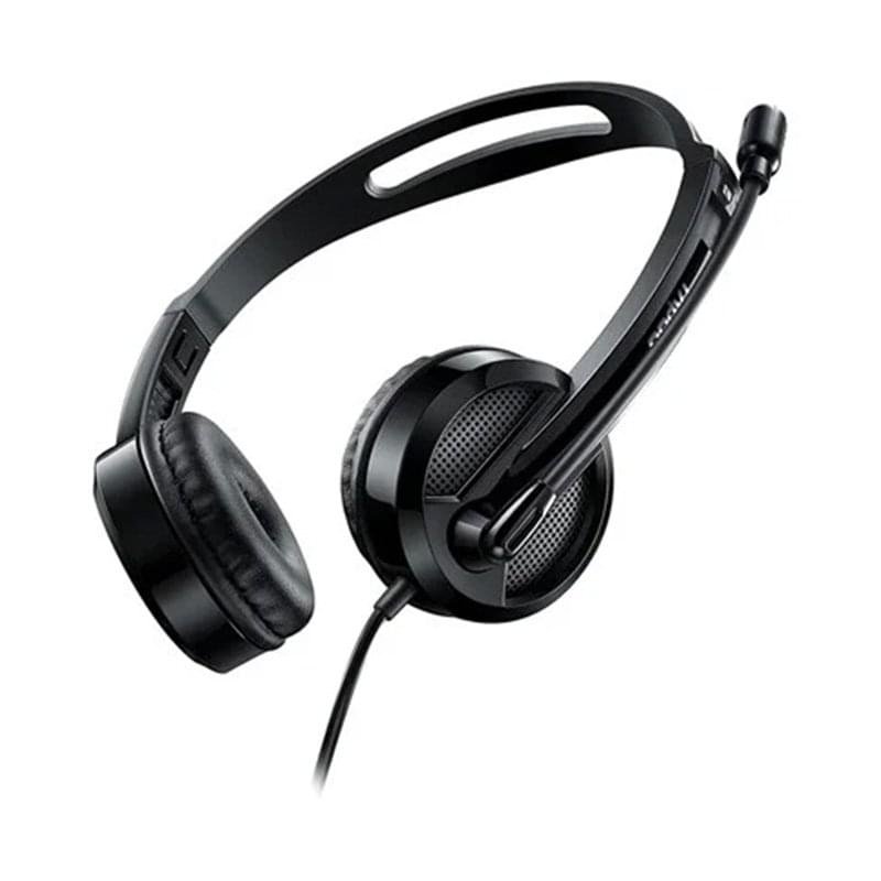 Rapoo H120 USB Stereo Headset Black – Plug‑and‑Play USB Audio 1 Rapoo H120 USB stereo headset black with USB plug