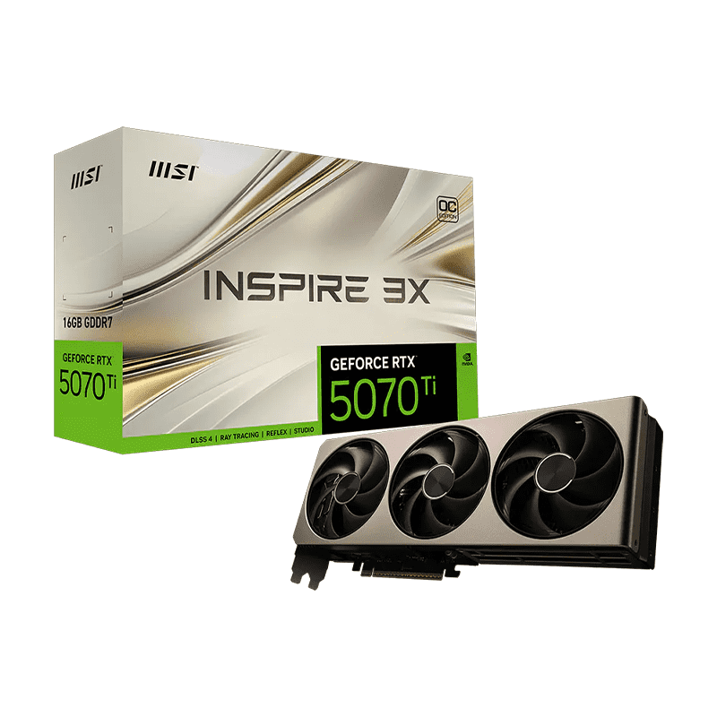 MSI GeForce RTX 5070 Ti 16G INSPIRE 3X OC graphics card