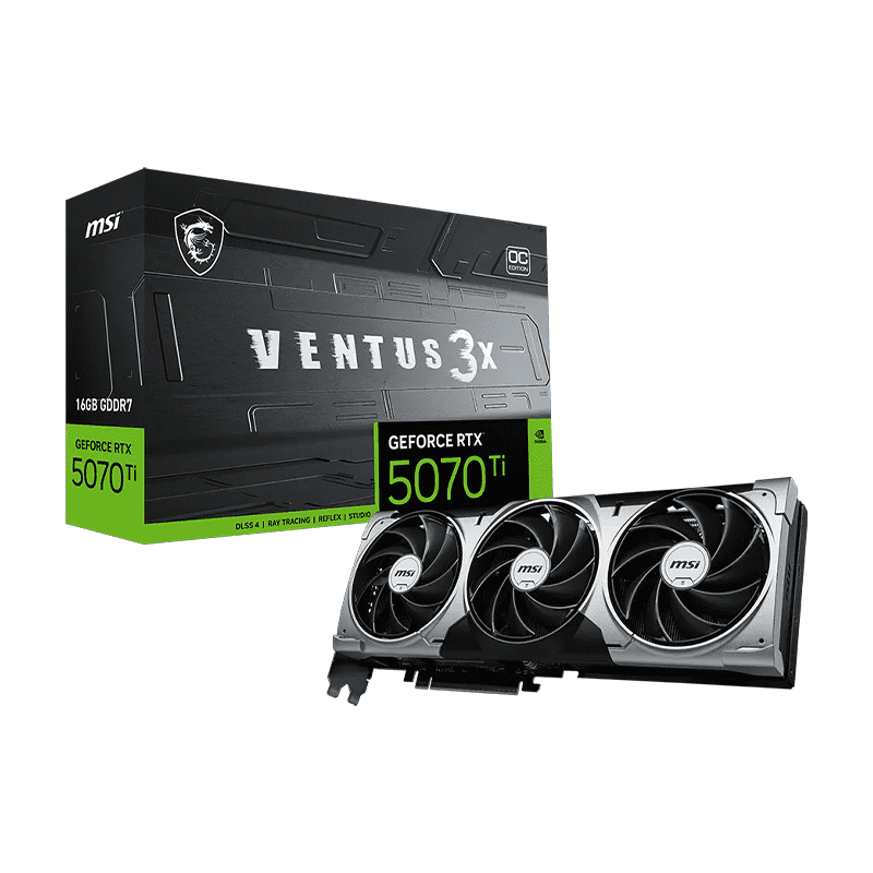 MSI GeForce RTX 5070 Ti 16G VENTUS 3X OC Graphics Card 1 MSI GeForce RTX 5070 Ti VENTUS 3X OC graphics card