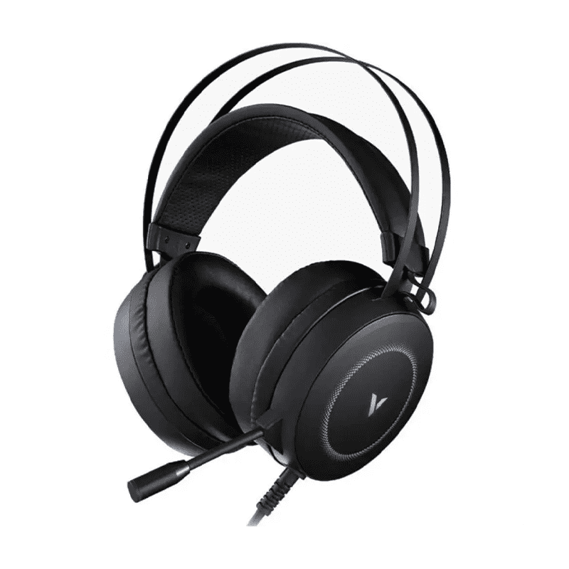 RAPOO VH160 Virtual 7.1 Channels Gaming Headset Black for Immersive Audio 1 RAPOO VH160 gaming headset black front view
