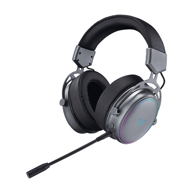 RAPOO VH800 Dual-Mode Wireless Backlit Gaming Headset Space Grey with USB & Bluetooth 1 RAPOO VH800 adjustable microphone gaming headset