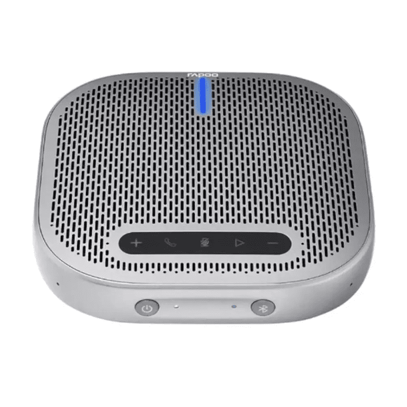 RAPOO CM500 Silver Speaker Phone for Clear Communication 1 RAPOO CM500 silver speaker phone front view