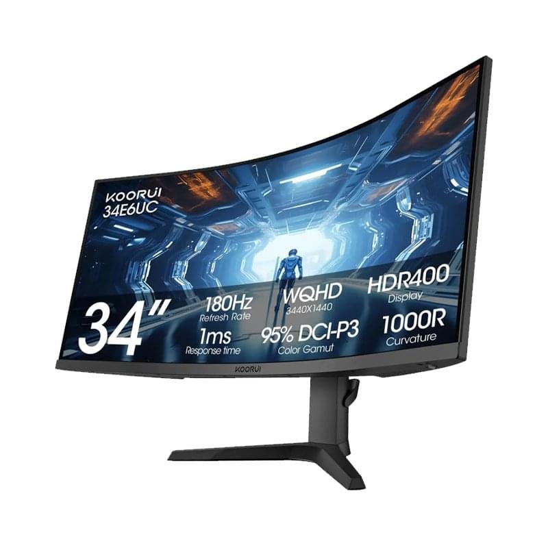 Koorui 34E6UC 34″ Curved Ultrawide Gaming Monitor WQHD 180Hz – 1000R HDR400 Display 1 Koorui 34E6UC curved ultrawide gaming monitor 34 inch