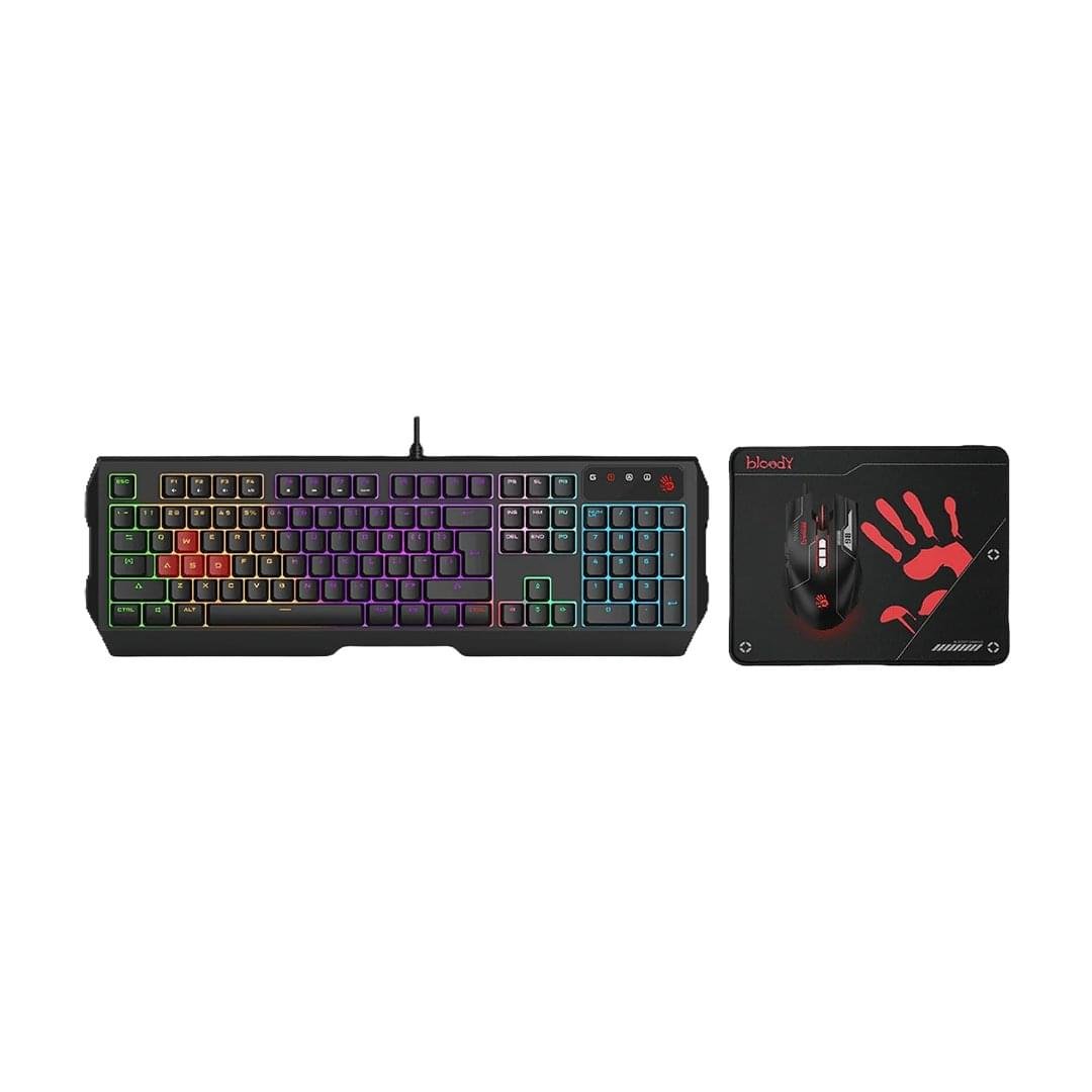 Bloody B1700 Gaming Combo RGB Keyboard Mouse Mousepad Set 1 Bloody B1700 Gaming Combo RGB keyboard mouse setup