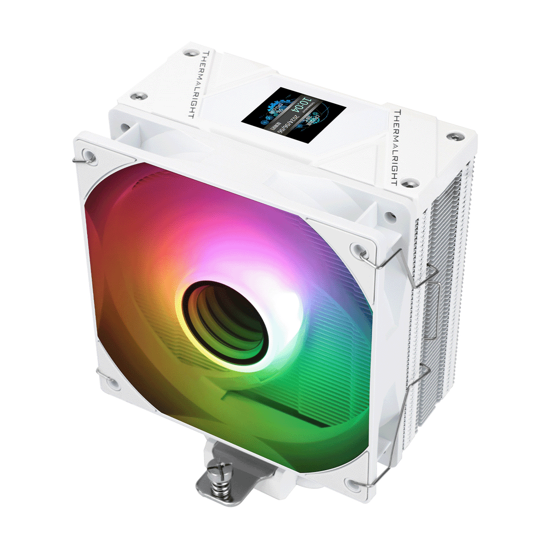 Thermalright Assassin Spirit 120 Vision ARGB White LCD CPU Cooler 1 Thermalright Assassin Spirit 120 Vision ARGB White CPU cooler