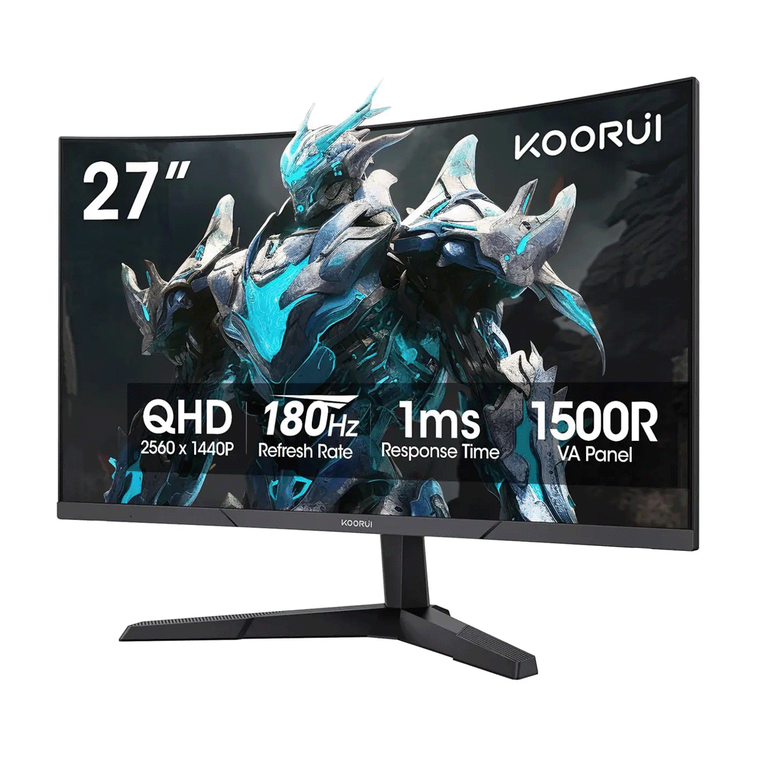 KOORUI 27E6QCA 27 Inch QHD 180Hz Curved Gaming Monitor 1 KOORUI 27E6QCA 27 inch curved gaming monitor