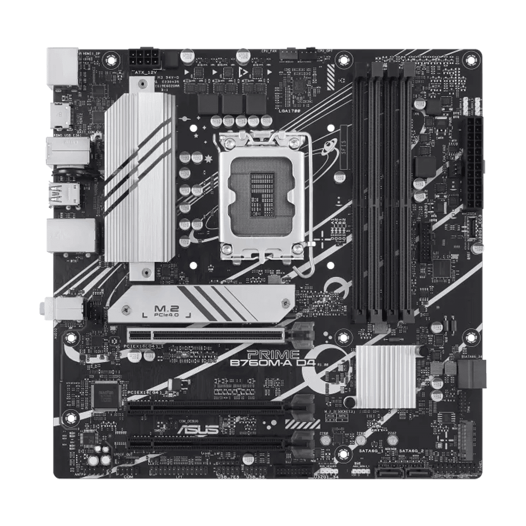 ASUS Prime B760M-A DDR4 LGA1700 mATX Motherboard 1 ASUS Prime B760M-A DDR4 Motherboard